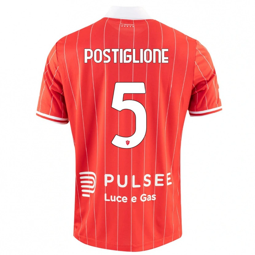 Danxen Kid Nicolò Postiglione #5 Red White Home Jersey 2025/26 T-Shirt