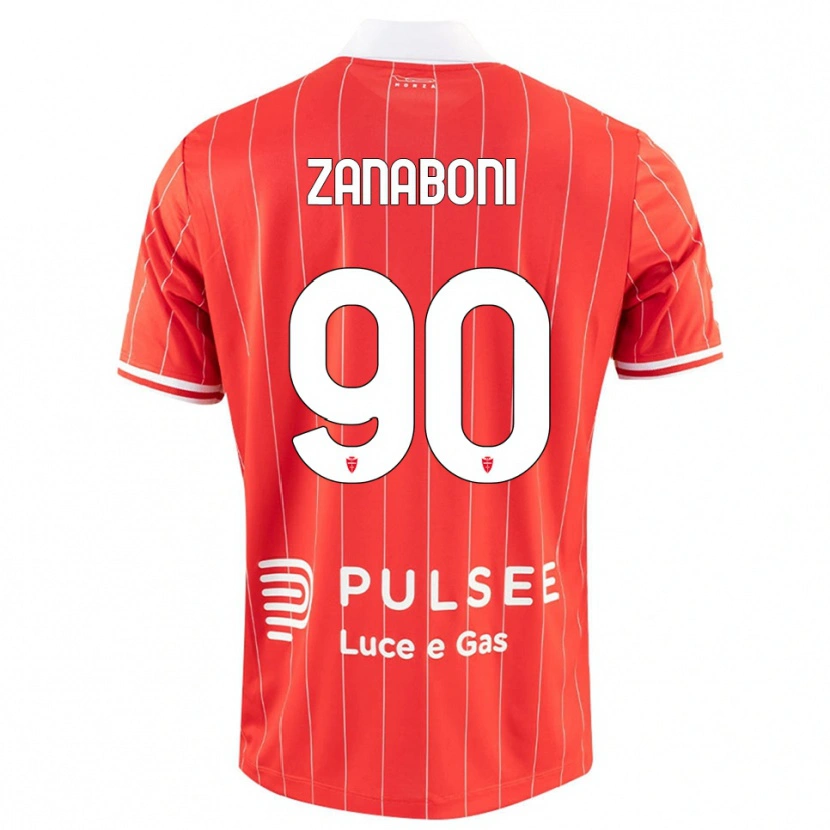 Danxen Kid Emanuele Zanaboni #90 Red White Home Jersey 2025/26 T-Shirt