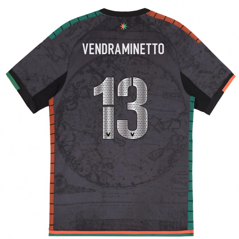 Danxen Kid Andrea Vendraminetto #13 Dark Gray Home Jersey 2025/26 T-Shirt