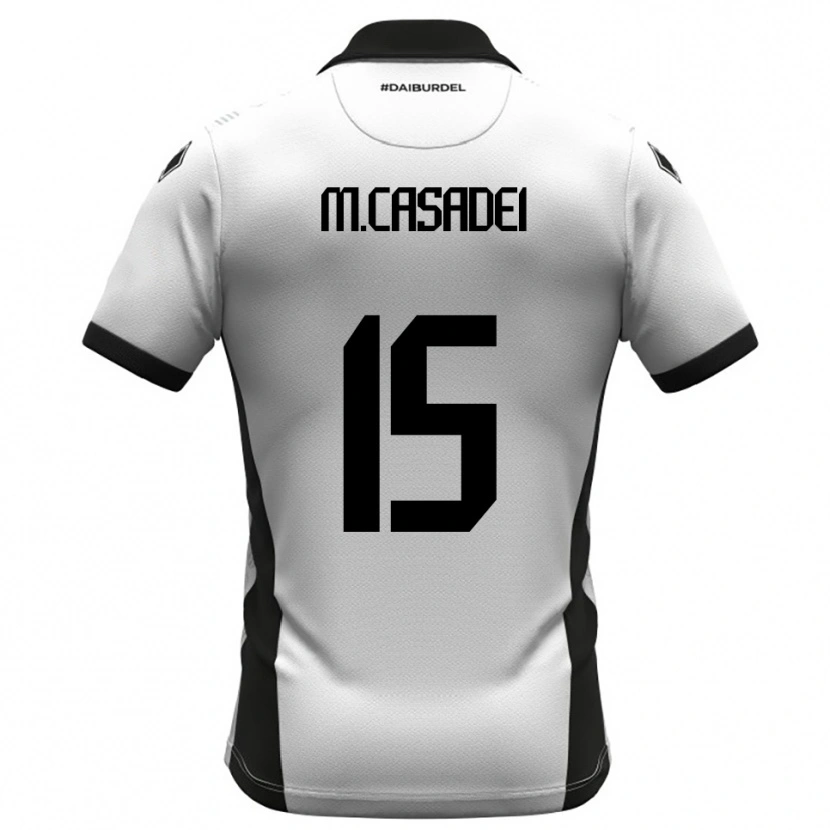 Danxen Kid Matteo Casadei #15 White Black Orange Home Jersey 2025/26 T-Shirt