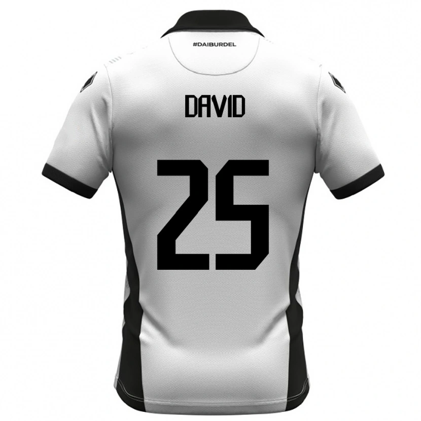 Danxen Kid Antonio David #25 White Black Orange Home Jersey 2025/26 T-Shirt