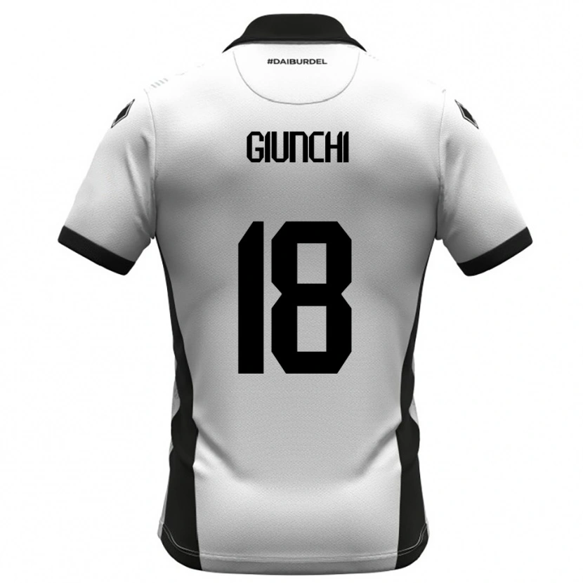 Danxen Kid Andrea Giunchi #18 White Black Orange Home Jersey 2025/26 T-Shirt