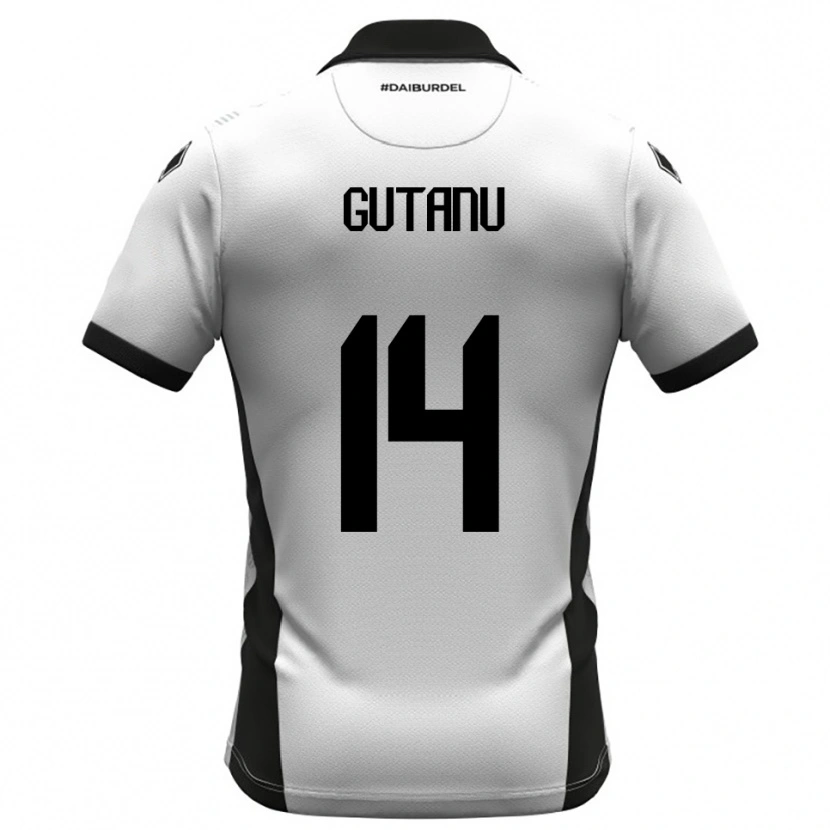 Danxen Kid Victor Gutanu #14 White Black Orange Home Jersey 2025/26 T-Shirt