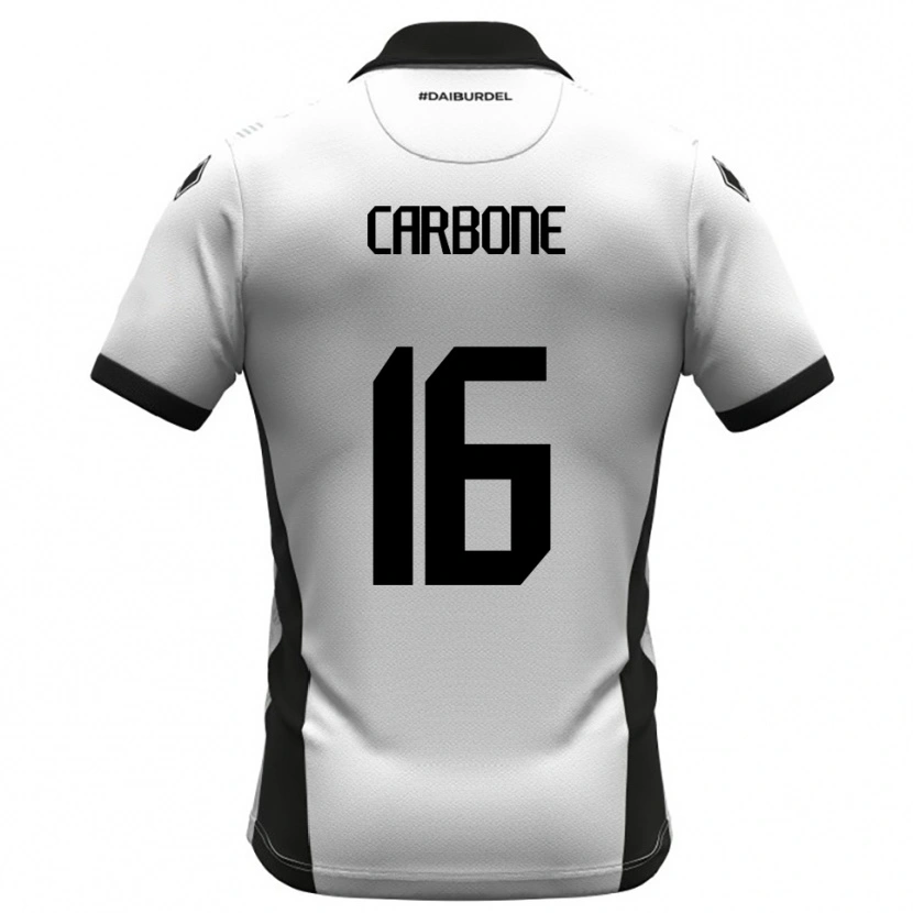 Danxen Kid Andrea Carbone #16 White Black Orange Home Jersey 2025/26 T-Shirt