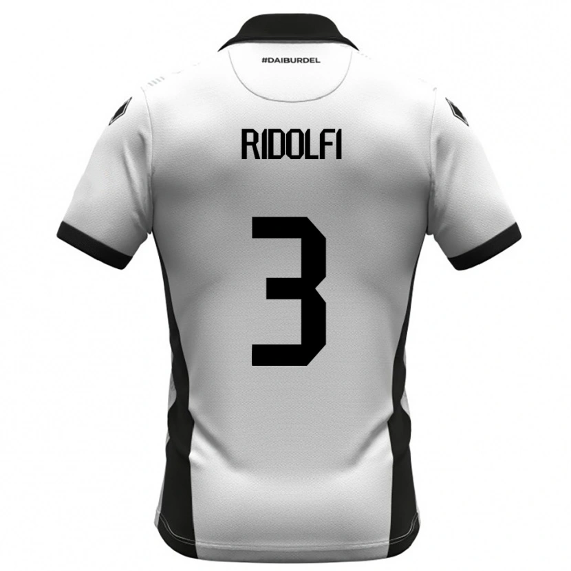 Danxen Kid Mattia Ridolfi #3 White Black Orange Home Jersey 2025/26 T-Shirt