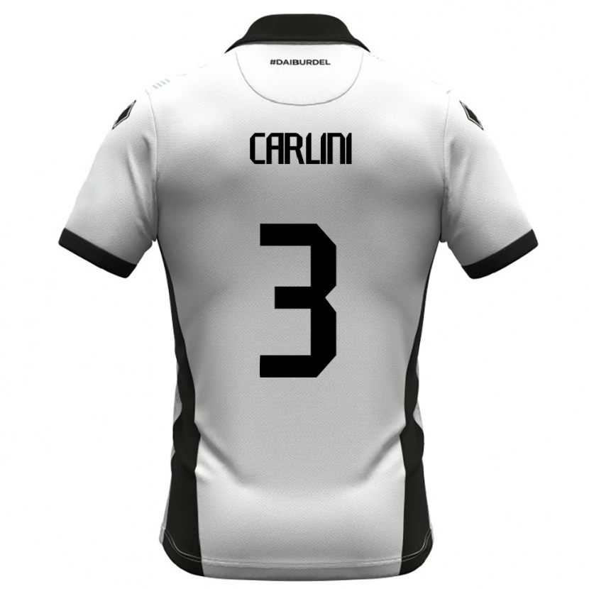 Danxen Kid Alessandro Carlini #3 White Black Orange Home Jersey 2025/26 T-Shirt