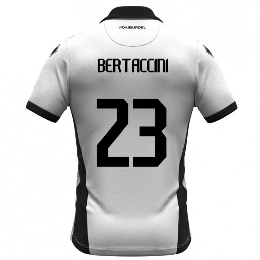 Danxen Kid Filippo Bertaccini #23 White Black Orange Home Jersey 2025/26 T-Shirt