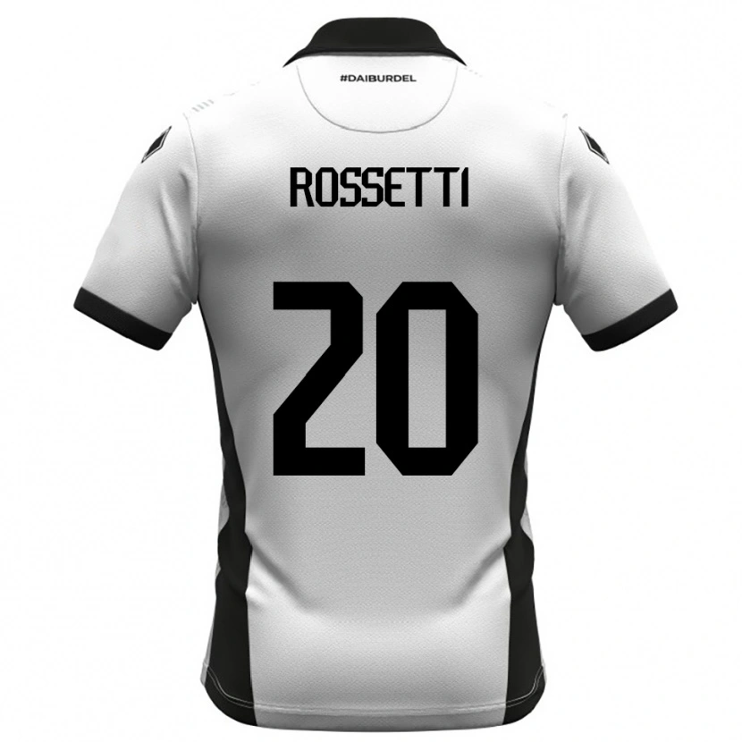 Danxen Kid Maurizio Rossetti #20 White Black Orange Home Jersey 2025/26 T-Shirt