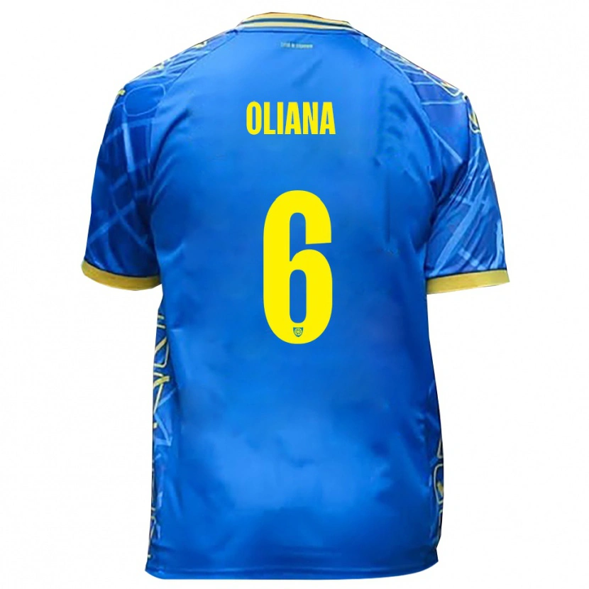 Danxen Kid Filippo Oliana #6 Sky Blue Yellow Home Jersey 2025/26 T-Shirt