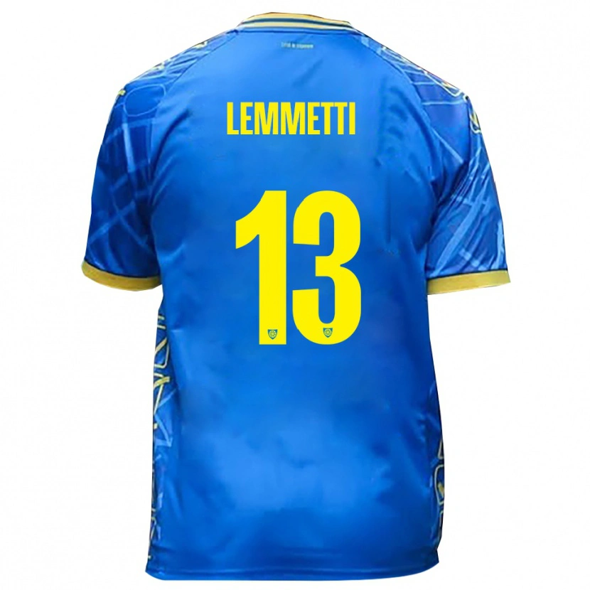 Danxen Kid Tommaso Lemmetti #13 Sky Blue Yellow Home Jersey 2025/26 T-Shirt