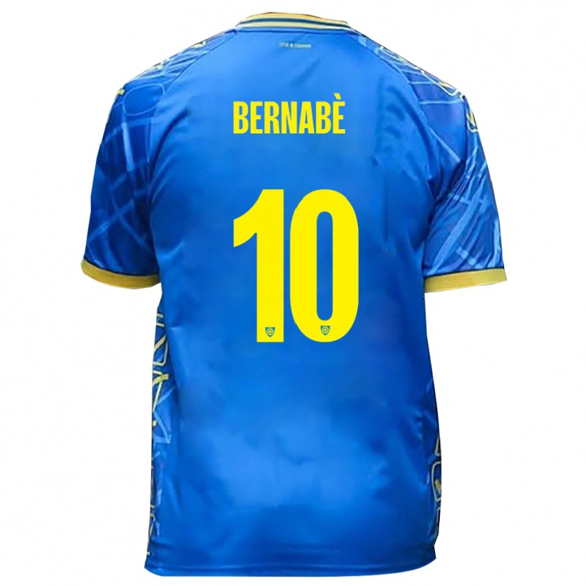 Danxen Kid Giacomo Bernabè #10 Sky Blue Yellow Home Jersey 2025/26 T-Shirt