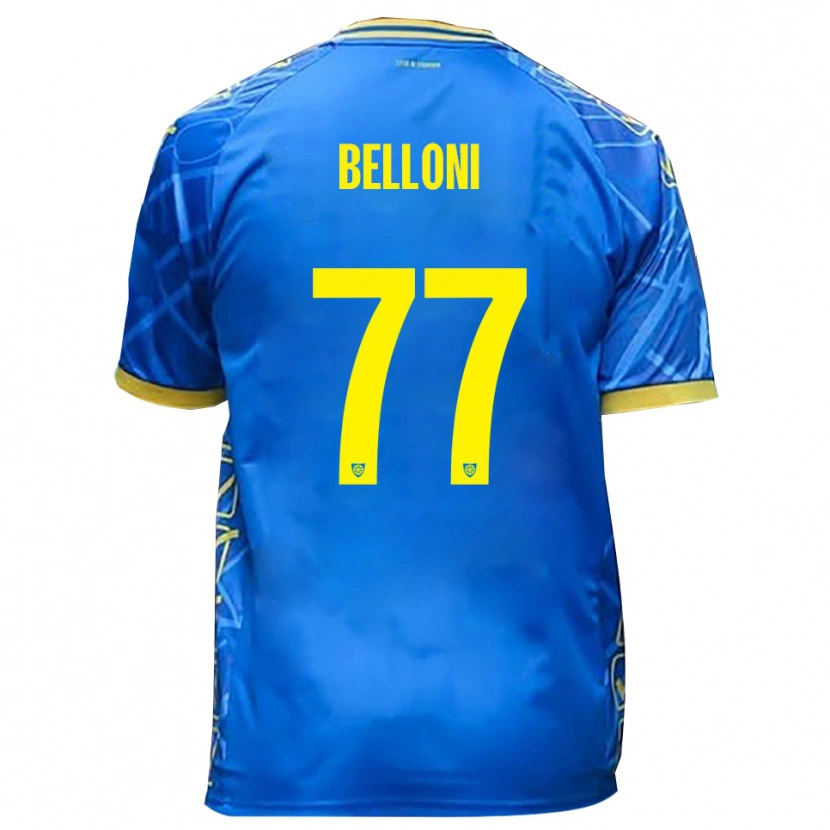 Danxen Kid Niccolò Belloni #77 Sky Blue Yellow Home Jersey 2025/26 T-Shirt