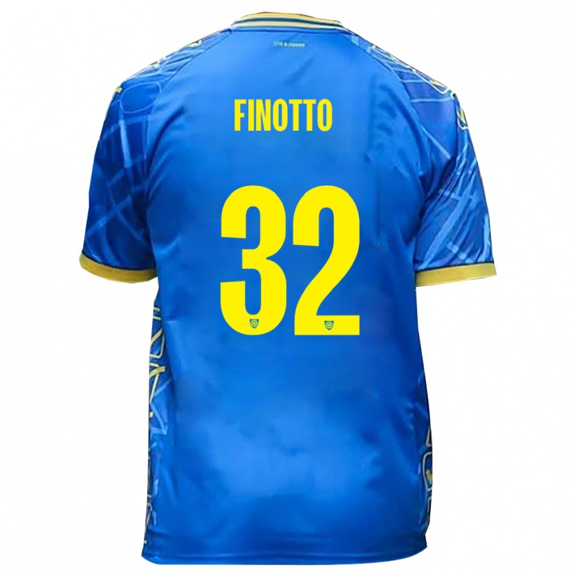 Danxen Kid Mattia Finotto #32 Sky Blue Yellow Home Jersey 2025/26 T-Shirt