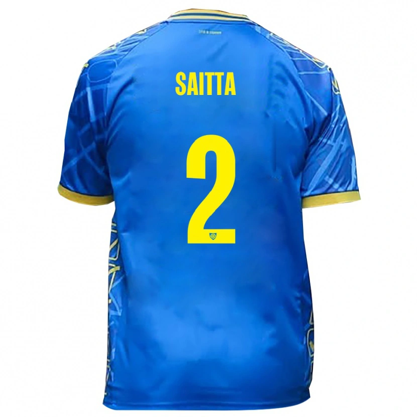 Danxen Kid Mattia Saitta #2 Sky Blue Yellow Home Jersey 2025/26 T-Shirt