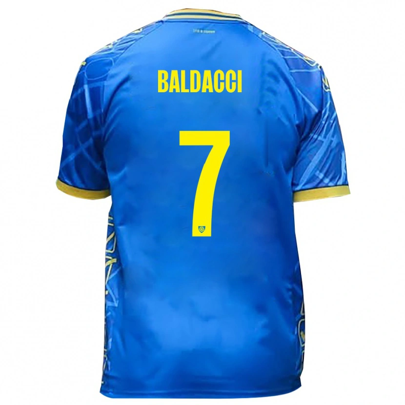 Danxen Kid Mattia Baldacci #7 Sky Blue Yellow Home Jersey 2025/26 T-Shirt