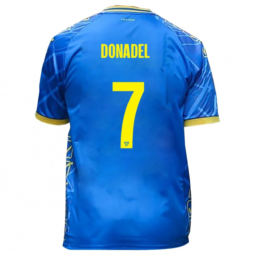 Danxen Kid Tommaso Donadel #7 Sky Blue Yellow Home Jersey 2025/26 T-Shirt