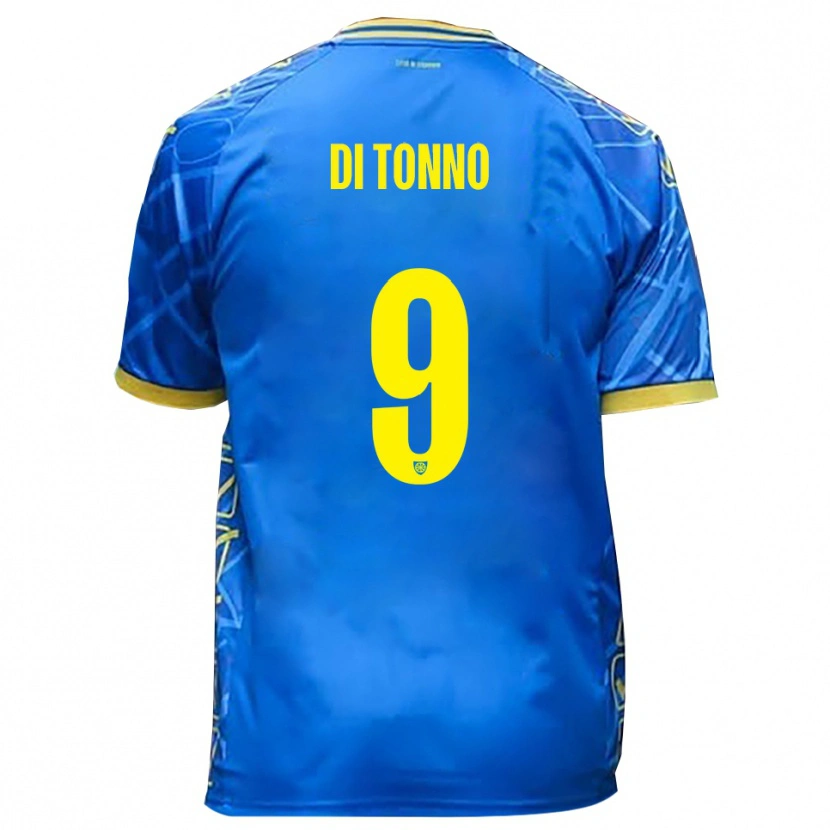 Danxen Kid Edoardo Di Tonno #9 Sky Blue Yellow Home Jersey 2025/26 T-Shirt