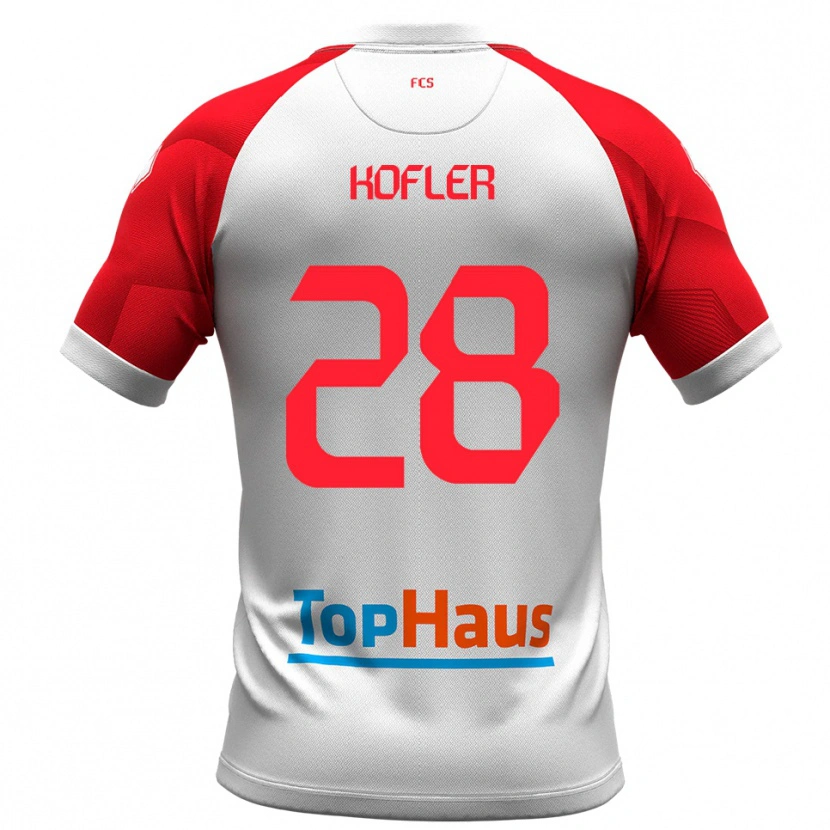 Danxen Kid Raphael Kofler #28 White Red Home Jersey 2025/26 T-Shirt
