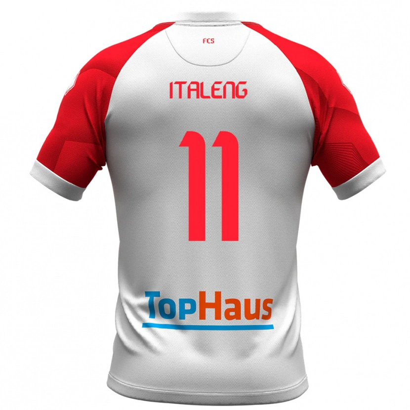 Danxen Kid Jonathan Italeng #11 White Red Home Jersey 2025/26 T-Shirt