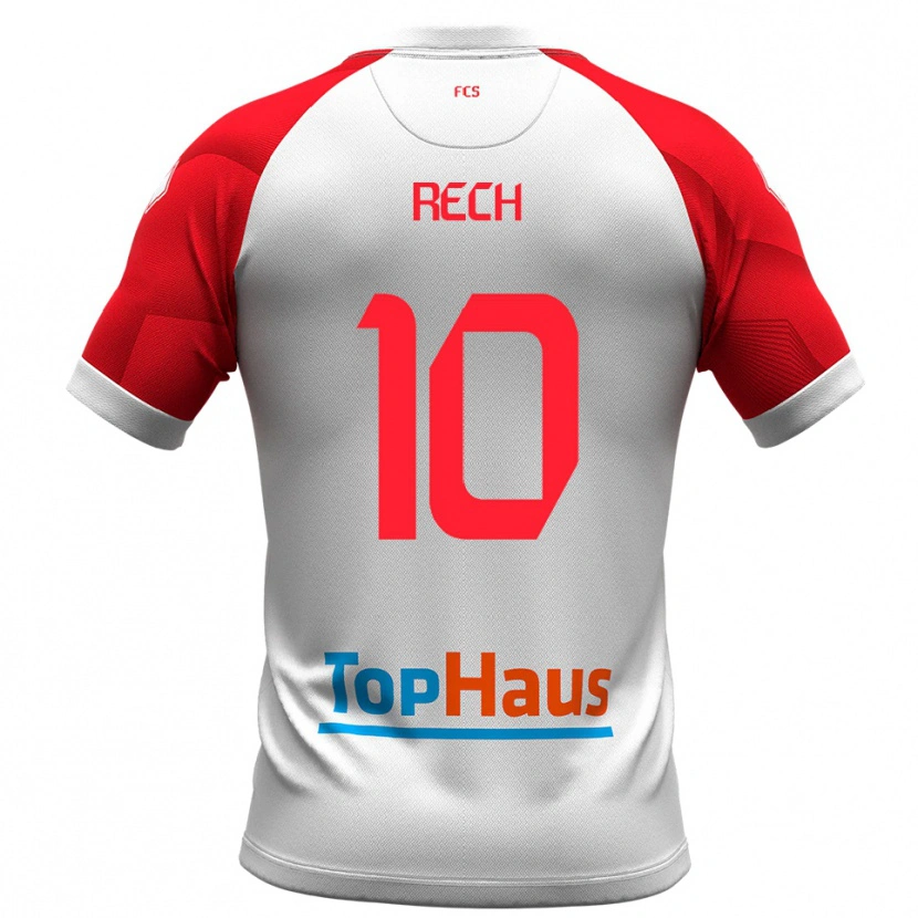 Danxen Kid Francesco Rech #10 White Red Home Jersey 2025/26 T-Shirt