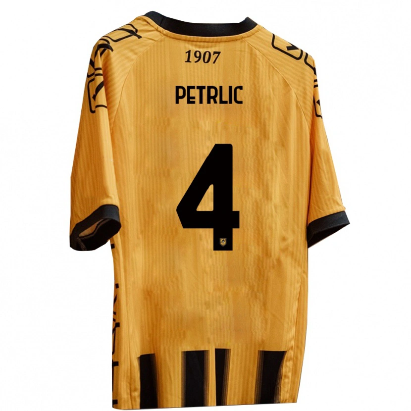 Danxen Kid Vincenzo Petrlic #4 Yellow Black Home Jersey 2025/26 T-Shirt