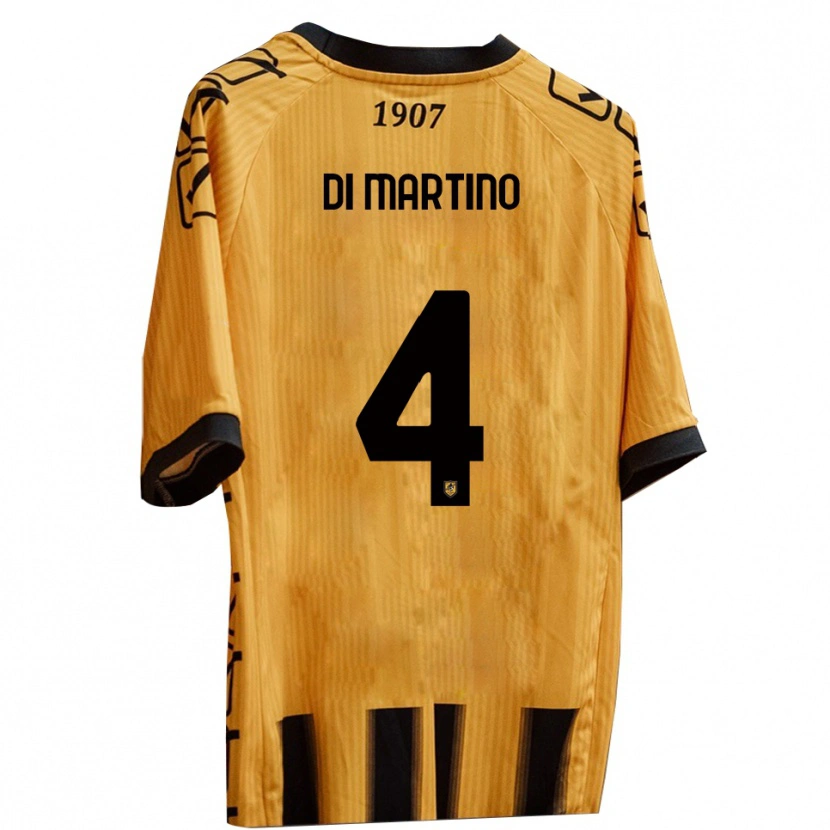 Danxen Kid Mattia Di Martino #4 Yellow Black Home Jersey 2025/26 T-Shirt