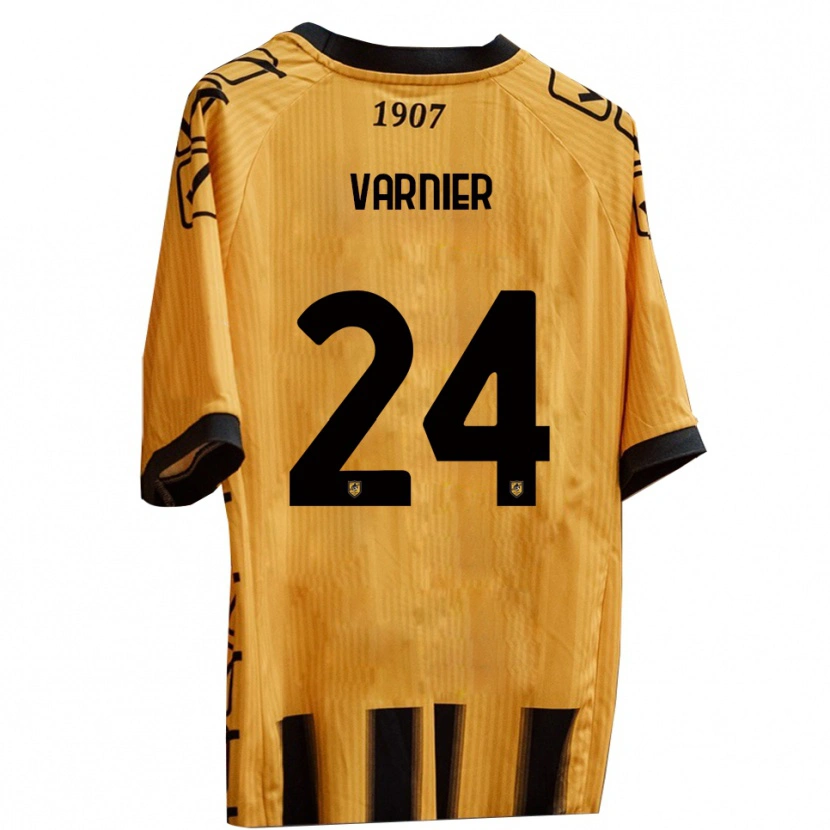 Danxen Kid Marco Varnier #24 Yellow Black Home Jersey 2025/26 T-Shirt