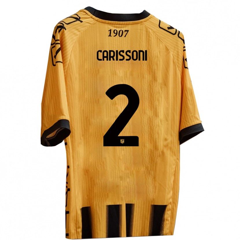 Danxen Kid Lorenzo Carissoni #2 Yellow Black Home Jersey 2025/26 T-Shirt