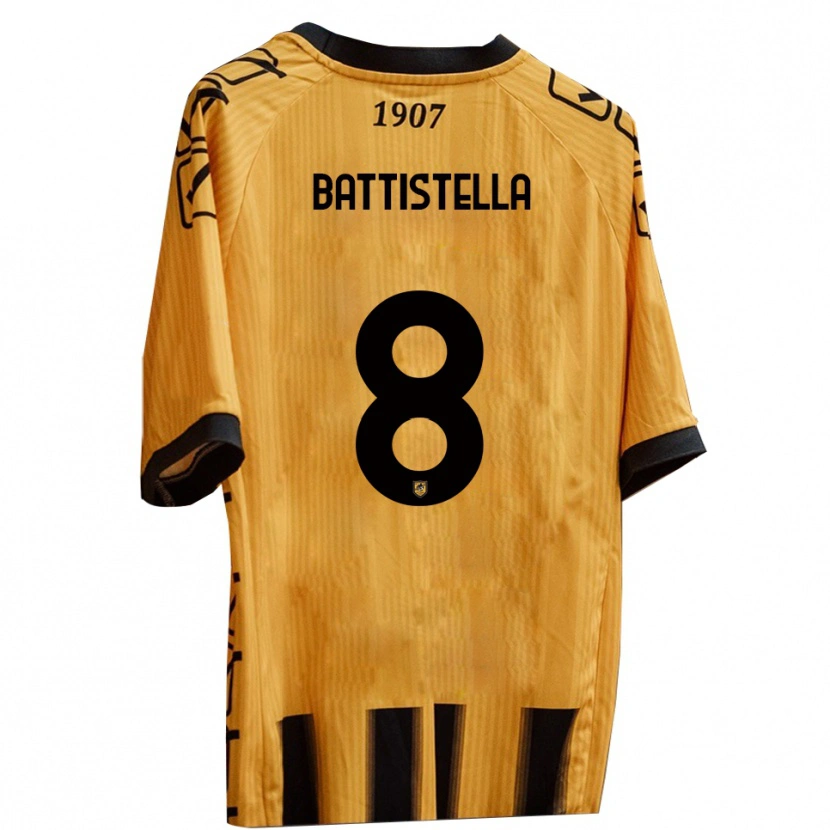 Danxen Kid Thomas Battistella #8 Yellow Black Home Jersey 2025/26 T-Shirt