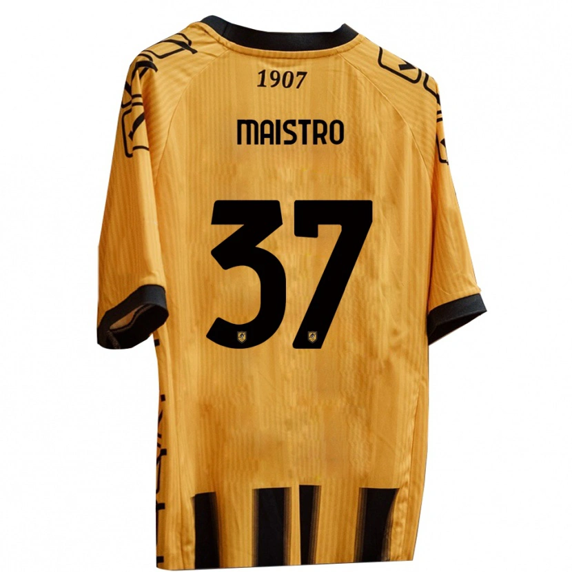 Danxen Kid Fabio Maistro #37 Yellow Black Home Jersey 2025/26 T-Shirt