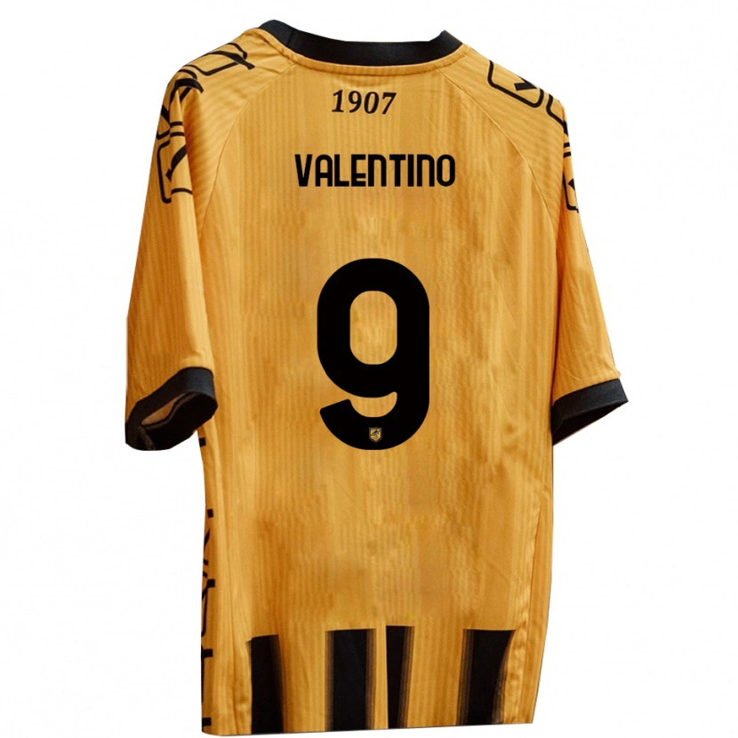 Danxen Kid Antonio Valentino #9 Yellow Black Home Jersey 2025/26 T-Shirt