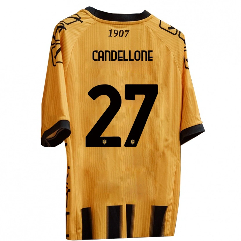 Danxen Kid Leonardo Candellone #27 Yellow Black Home Jersey 2025/26 T-Shirt