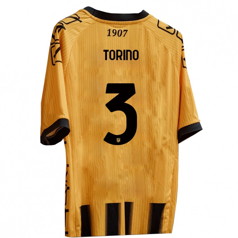 Danxen Kid Christian Torino #3 Yellow Black Home Jersey 2025/26 T-Shirt