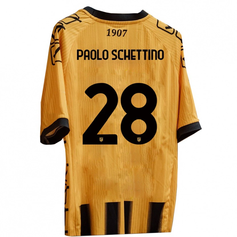 Danxen Kid Francesco Paolo Schettino #28 Yellow Black Home Jersey 2025/26 T-Shirt