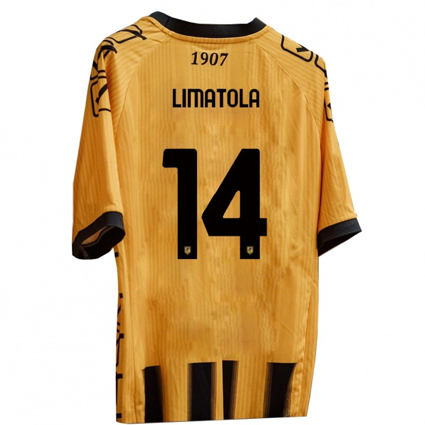 Danxen Kid Luigi Limatola #14 Yellow Black Home Jersey 2025/26 T-Shirt