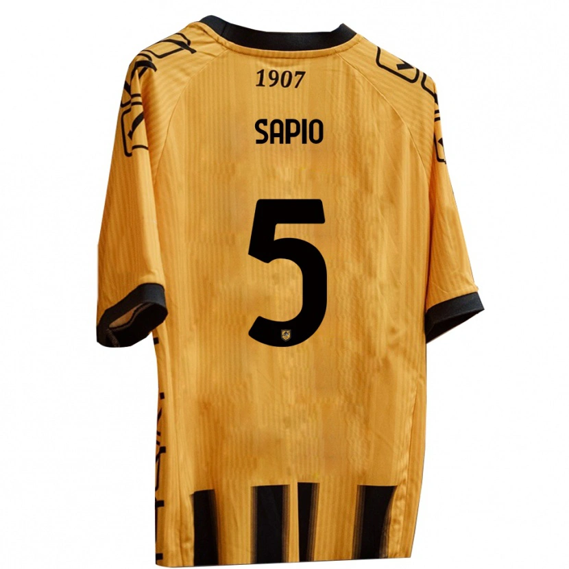 Danxen Kid Jacopo Sapio #5 Yellow Black Home Jersey 2025/26 T-Shirt