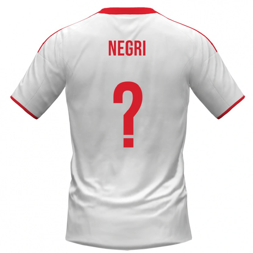 Danxen Kid Filippo Negri #0 White Red Home Jersey 2025/26 T-Shirt