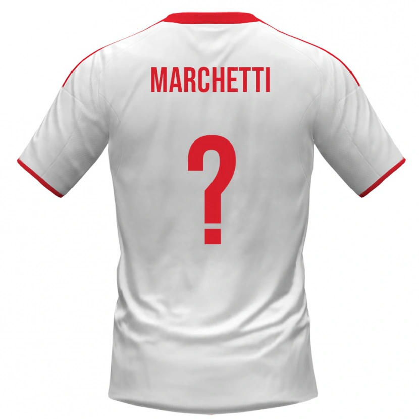 Danxen Kid Francesco Marchetti #0 White Red Home Jersey 2025/26 T-Shirt