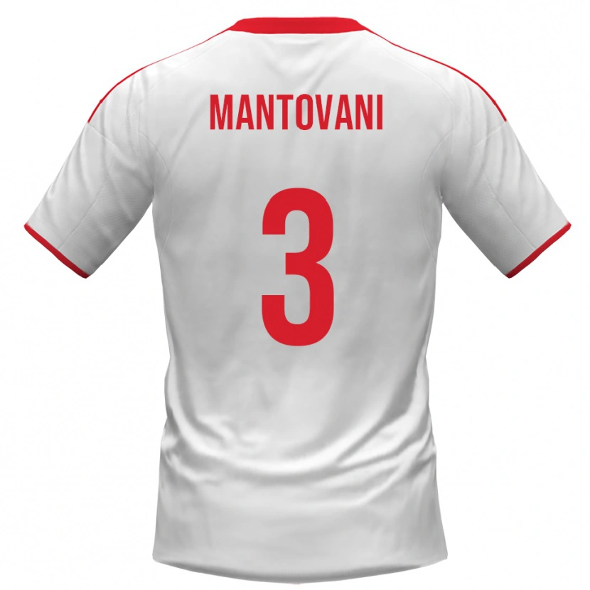 Danxen Kid Valerio Mantovani #3 White Red Home Jersey 2025/26 T-Shirt