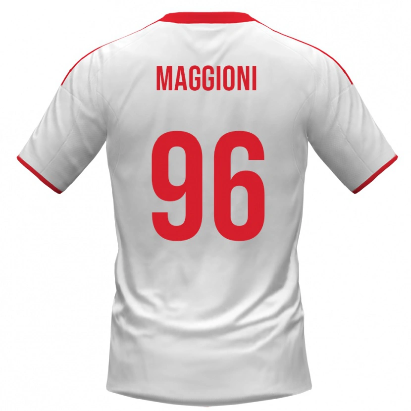 Danxen Kid Tommaso Maggioni #96 White Red Home Jersey 2025/26 T-Shirt