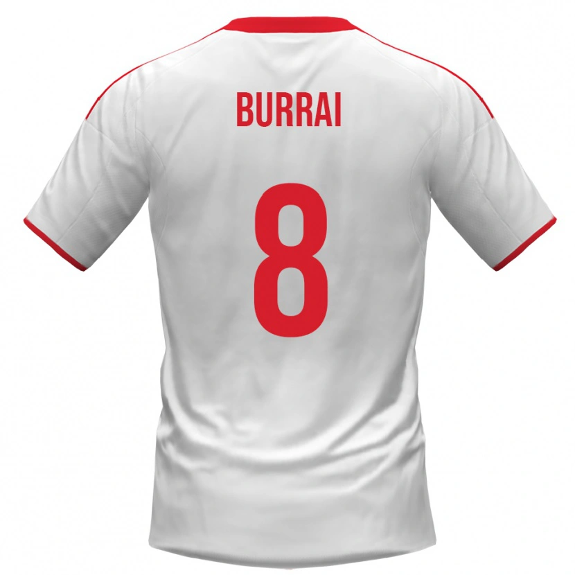 Danxen Kid Salvatore Burrai #8 White Red Home Jersey 2025/26 T-Shirt