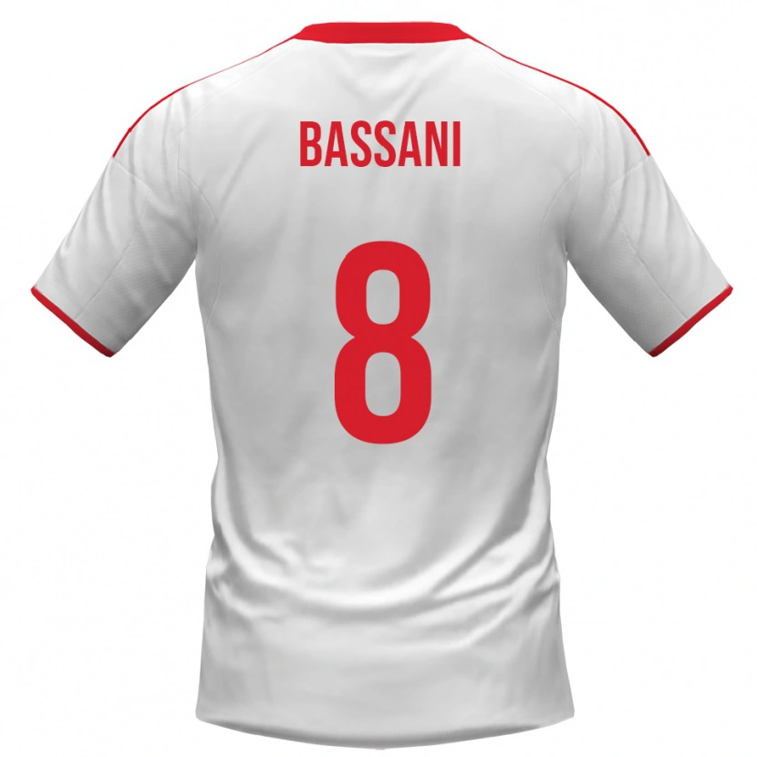 Danxen Kid Nicolò Bassani #8 White Red Home Jersey 2025/26 T-Shirt