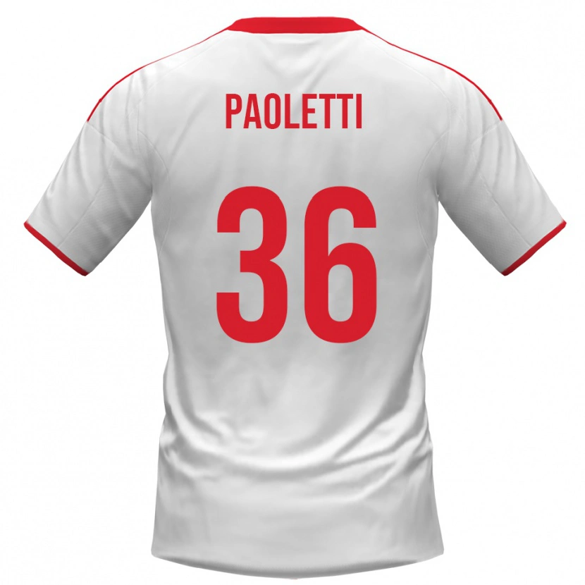 Danxen Kid Flavio Paoletti #36 White Red Home Jersey 2025/26 T-Shirt