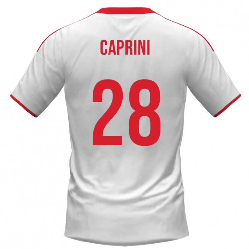Danxen Kid Maat Daniel Caprini #28 White Red Home Jersey 2025/26 T-Shirt