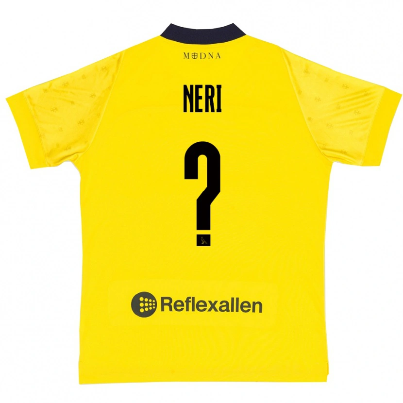 Danxen Kid Jacopo Neri #0 Yellow Navy Home Jersey 2025/26 T-Shirt