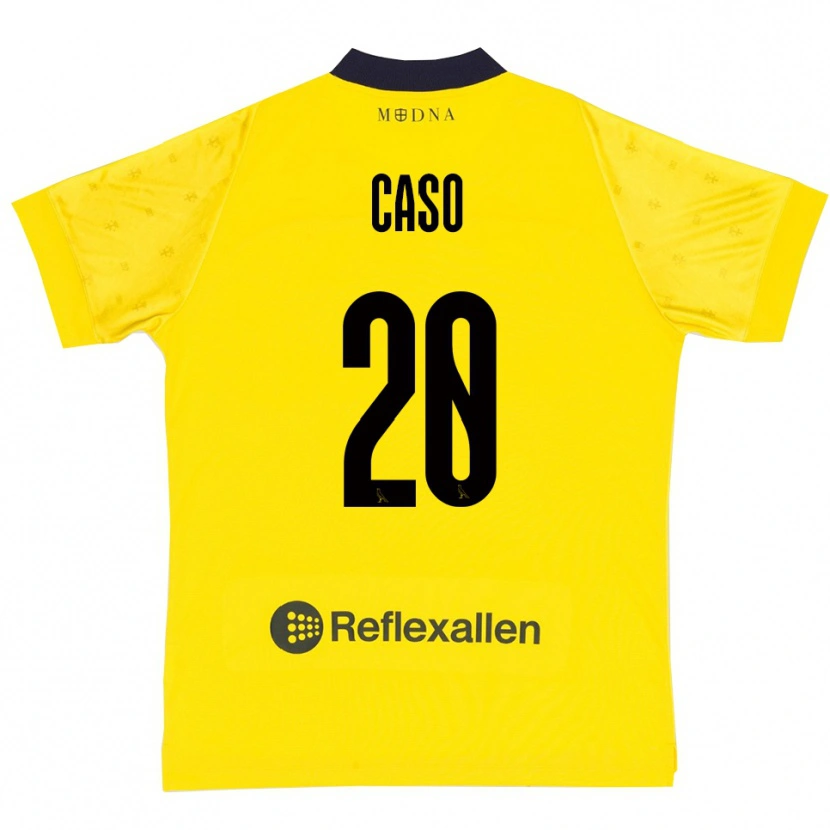 Danxen Kid Giuseppe Caso #20 Yellow Navy Home Jersey 2025/26 T-Shirt