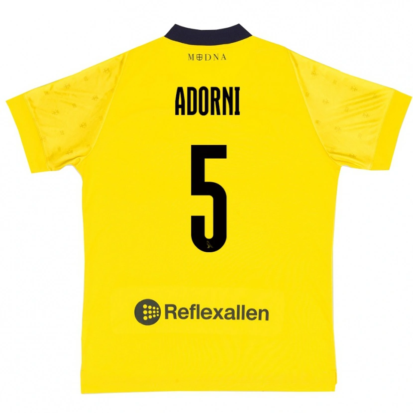 Danxen Kid Davide Adorni #5 Yellow Navy Home Jersey 2025/26 T-Shirt