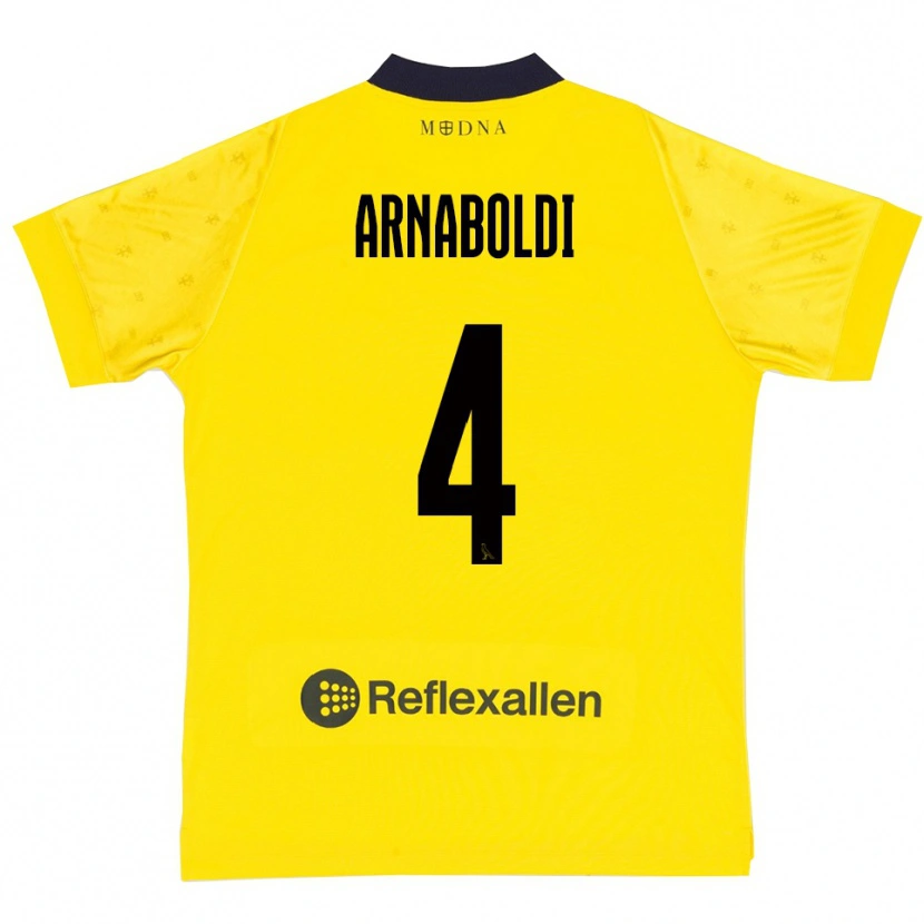 Danxen Kid Pietro Arnaboldi #4 Yellow Navy Home Jersey 2025/26 T-Shirt