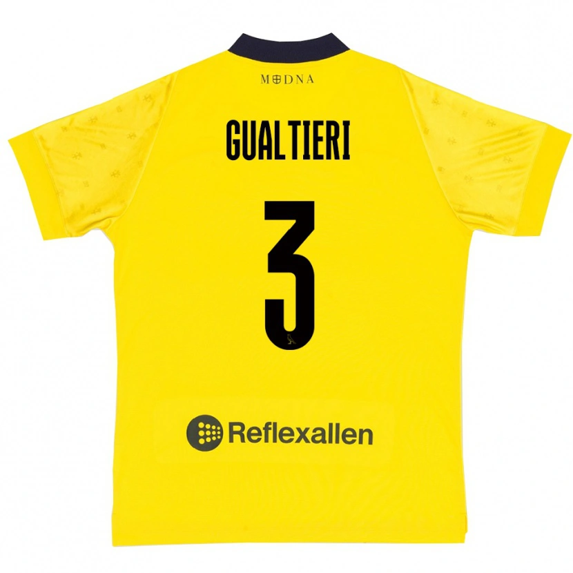 Danxen Kid Stefano Gualtieri #3 Yellow Navy Home Jersey 2025/26 T-Shirt