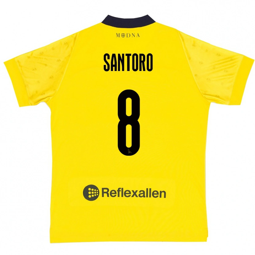 Danxen Kid Simone Santoro #8 Yellow Navy Home Jersey 2025/26 T-Shirt